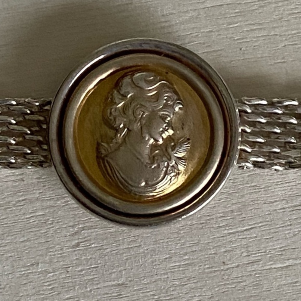 925 Sterling silver cameo bracelet vintage